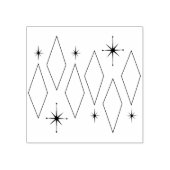 Midden-eeuw moderne diamanten sterrenbeelden patro rubberstempel (Afrduk)