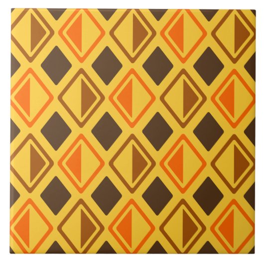 Midden eeuw moderne diamanten veelkleurig tegeltje (Voorkant)