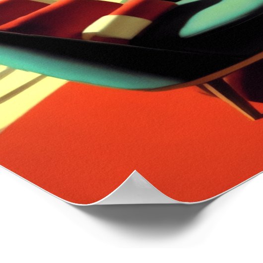 Midden-eeuw moderne droomhuis 4:3 poster (Hoek)