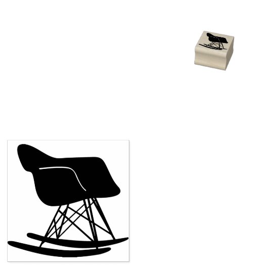 Midden eeuw moderne Eames schommelstoel stempel (Gestempeld)