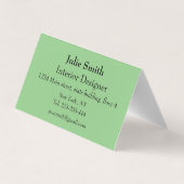 Midden eeuw moderne geometrische aangepaste groen visitekaartje (Achterkant)