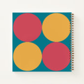 Midden-eeuw moderne geometrische cirkel patroon sp notitieboek (Achterkant)
