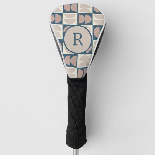 Midden eeuw moderne geometrische golfheadcover (Voorkant)