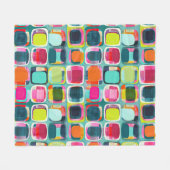 Midden-eeuw moderne geometrische kleurenblokken le fleece deken (Voorkant (Horizontaal))