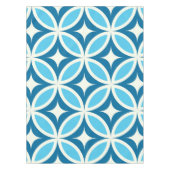 Midden eeuw moderne geometrische marine blauw tafelkleed (Voorkant)