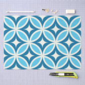 Midden eeuw moderne geometrische marine blauw tissuepapier (Craft)