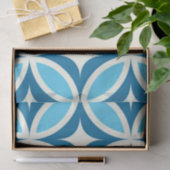 Midden eeuw moderne geometrische marine blauw tissuepapier (Geschenk)