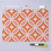 Midden eeuw moderne geometrische patroon roze oran tissuepapier (Craft)