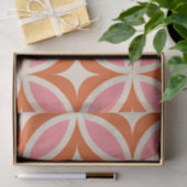 Midden eeuw moderne geometrische patroon roze oran tissuepapier (Geschenk)