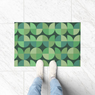 Midden eeuw moderne geometrische vormen groen deurmat