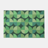 Midden eeuw moderne geometrische vormen groen deurmat (Voorkant)
