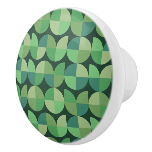 Midden eeuw moderne geometrische vormen groen keramische knop (Rechts)