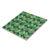 Midden eeuw moderne geometrische vormen groen tegeltje (Zijkant)