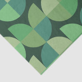 Midden eeuw moderne geometrische vormen groen tissuepapier (Detail)