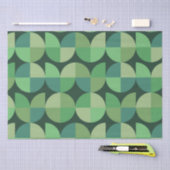 Midden eeuw moderne geometrische vormen groen tissuepapier (Craft)