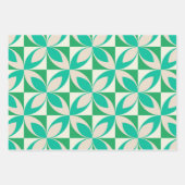 Midden eeuw moderne geometrische vormen Mint Green Inpakpapier Vel (Voorkant)