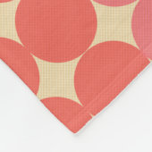 Midden eeuw moderne grapefruit ellips fleece deken (Hoek)