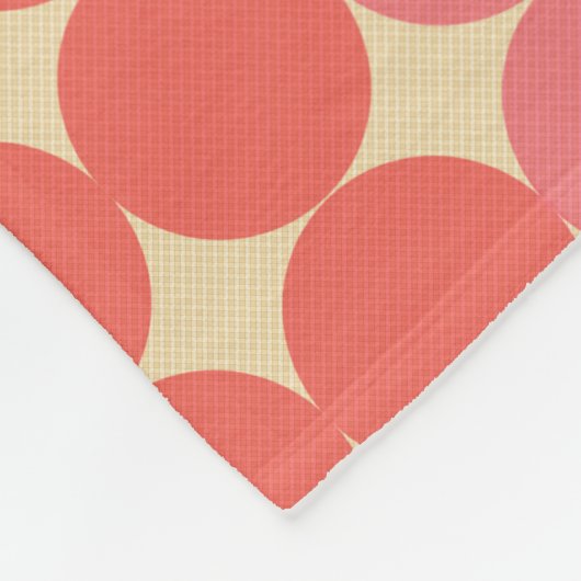 Midden eeuw moderne grapefruit ellips fleece deken (Hoek)