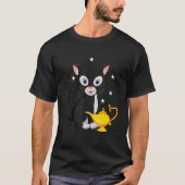 Midden eeuw moderne grappige kat met lamp 1 t-shirt (Voorkant)