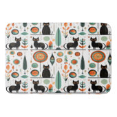 Midden eeuw Moderne Grappige Ruimte Katten Badmat (Voorkant)