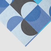 Midden eeuw moderne halve cirkels blauw turqouise tissuepapier (Detail)