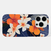 Midden-eeuw moderne Hawaiiaanse Hibiscus en Plumer Case-Mate iPhone Case (Achterkant (horizontaal))