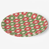 Midden eeuw Moderne Kerst Retro Starbursts Papieren Bordje (Gekanteld)