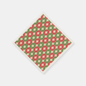 Midden eeuw Moderne Kerst Retro Starbursts Servet (Hoek)