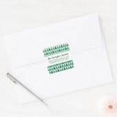 Midden eeuw moderne kerstbomen Adres Vierkante Sticker (Envelop)