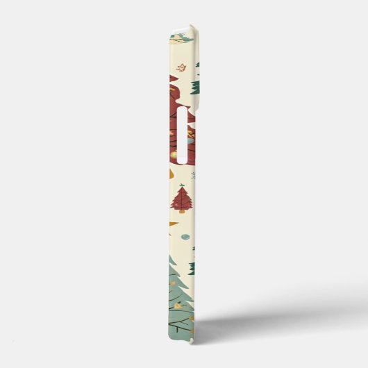 Midden-eeuw moderne kerstboom patroon Case-Mate iPhone case (Achterkant / Rechts)