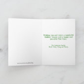 Midden-eeuw moderne kerstboom patroon feestdagen kaart (Binnen)