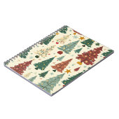 Midden-eeuw moderne kerstboom patroon notitieboek (Linkerzijde)