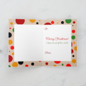 Midden eeuw moderne kerstboom retro raket feestdagen kaart (Binnen)