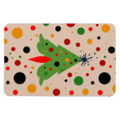 Midden eeuw moderne kerstboom retro raket magneet (Horizontaal)