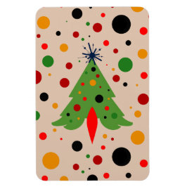 Midden eeuw moderne kerstboom retro raket magneet