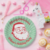 Midden-eeuw moderne kerstman papieren bordje (Feest)