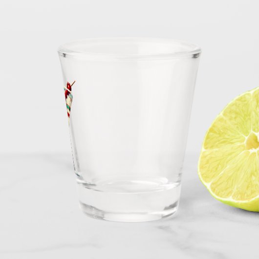 Midden eeuw Moderne Kerstmis Cranberry Martini Shot Glas (Rechts)