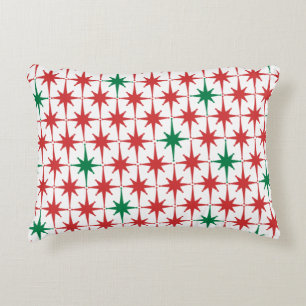Midden eeuw Moderne Kerststerren Retro Patroon Accent Kussen