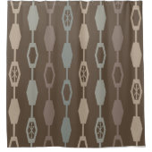 Midden eeuw moderne ketens aarde tonen douchegordijn (Voorkant)