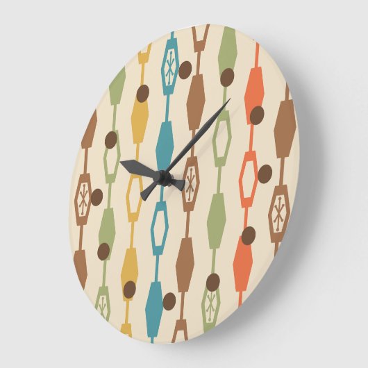 Midden eeuw moderne ketens veelkleurig grote klok (Hoek)