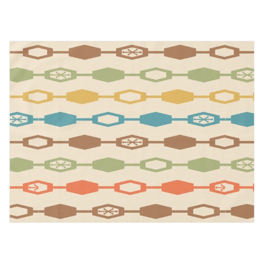 Midden eeuw moderne ketens veelkleurig tafelkleed (Voorkant (Horizontaal))