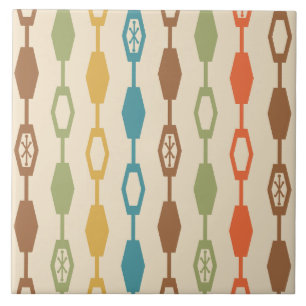 Midden eeuw moderne ketens veelkleurig tegeltje