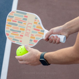 Midden-eeuw moderne kiezelpatroon pickleball paddle