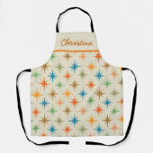 Midden eeuw moderne kleurrijke atomaire sterrenste schort (Voorkant)