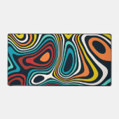 Midden-Eeuw moderne, kleurrijke groovy golvende li Bureaumat (Voorkant)