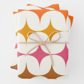 Midden eeuw moderne kleurrijke sterrenbeelden op w inpakpapier vel (In situ)