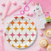 Midden eeuw moderne kleurrijke sterrenbeelden op w papieren bordje (Feest)