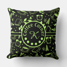 Midden eeuw moderne koffie liefhebber boekenworm g kussen