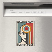 Midden eeuw moderne kunst Beatnik-dichter Magneet (Insitu (Vaatwasser))