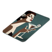 Midden eeuw moderne kunst de Martini DIva Magneet (Linkerzijde)